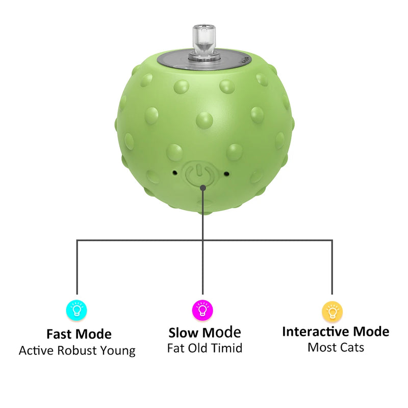 interactive motion-activated cat toy with rolling ball, view 6 - MRSLM