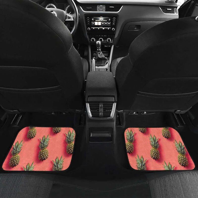 pastel pineapple pink car floor mats, view 6 - MRSLM