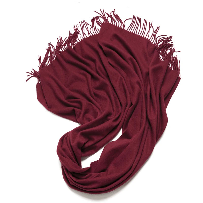 Cachecol de inverno em cashmere