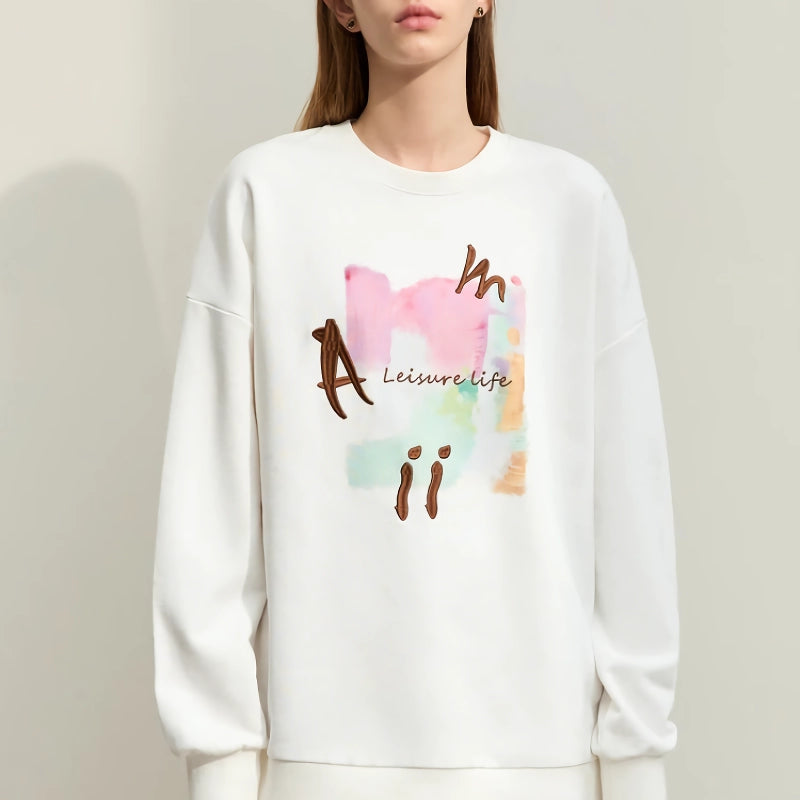 Women's college style sweatshirt, view 5 - MRSLM