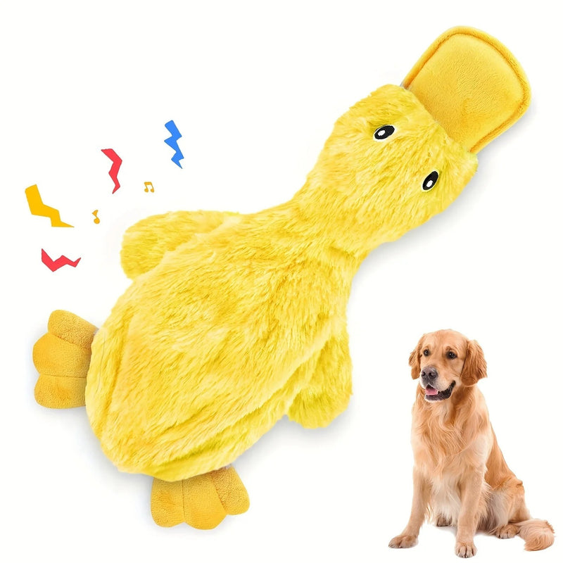 small dog plush squeaky duck toy, view 3 - MRSLM