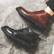men's vintage leather ankle boots, view 8 - MRSLM