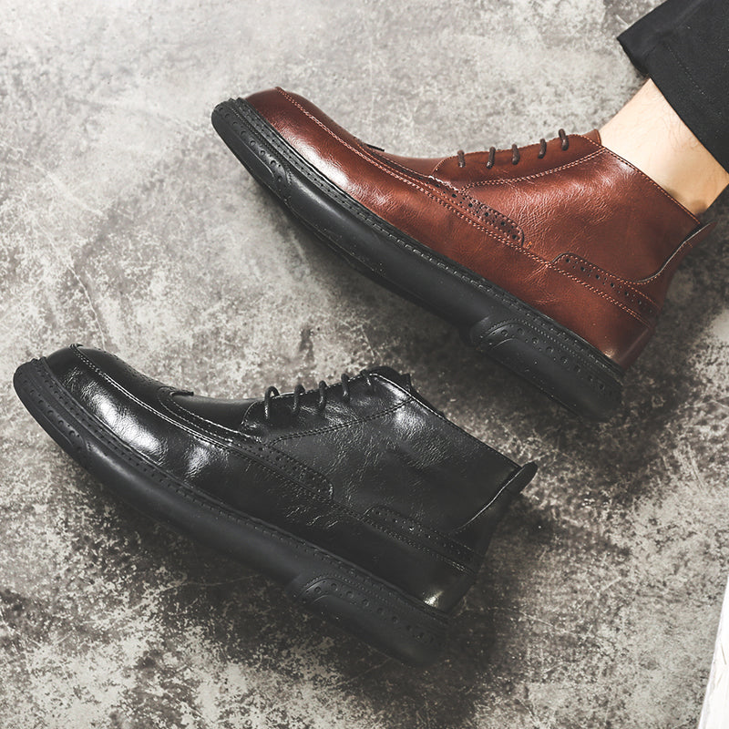 men's vintage leather ankle boots, view 8 - MRSLM
