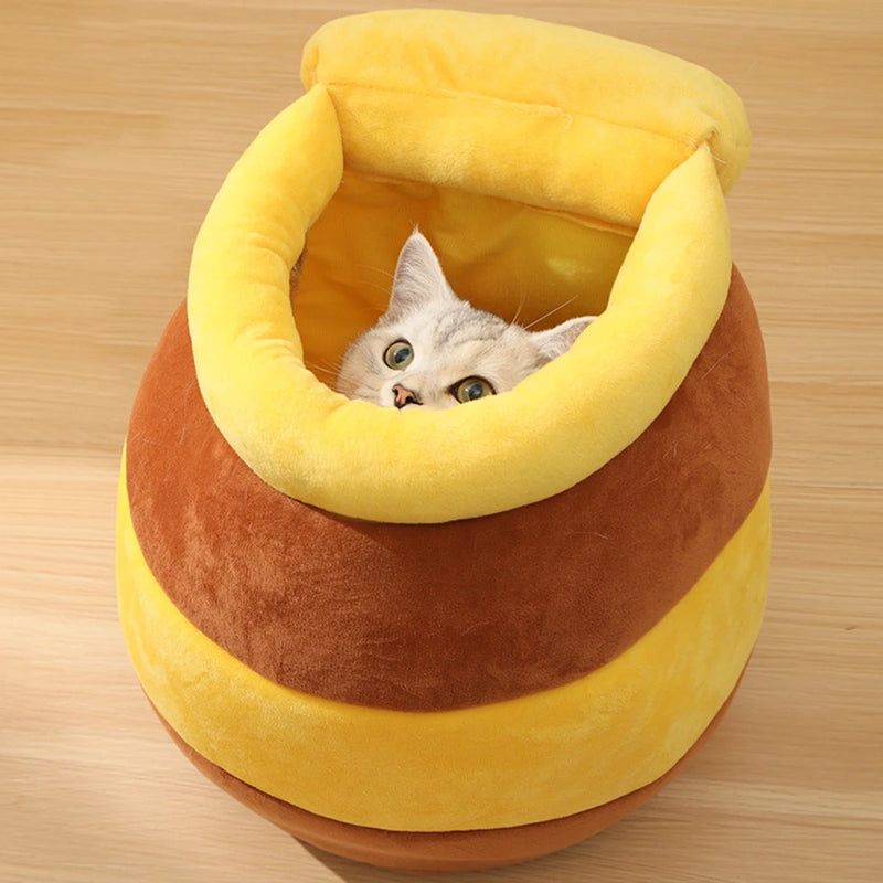 honey pot cat bed, view 3 - MRSLM