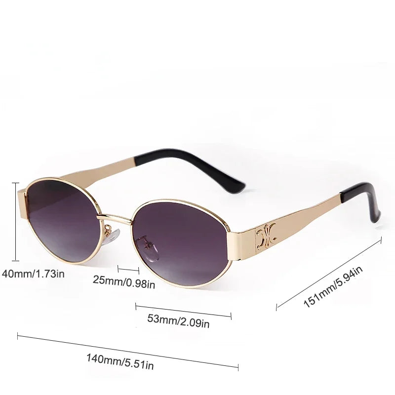 retro oval sunglasses for women, view 12 - MRSLM