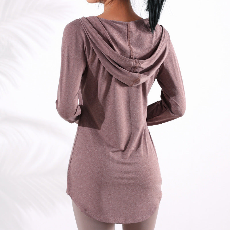 women's loose thin long sleeve sports top, view 4 - MRSLM