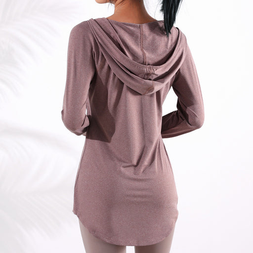 women's loose thin long sleeve sports top, view 4 - MRSLM