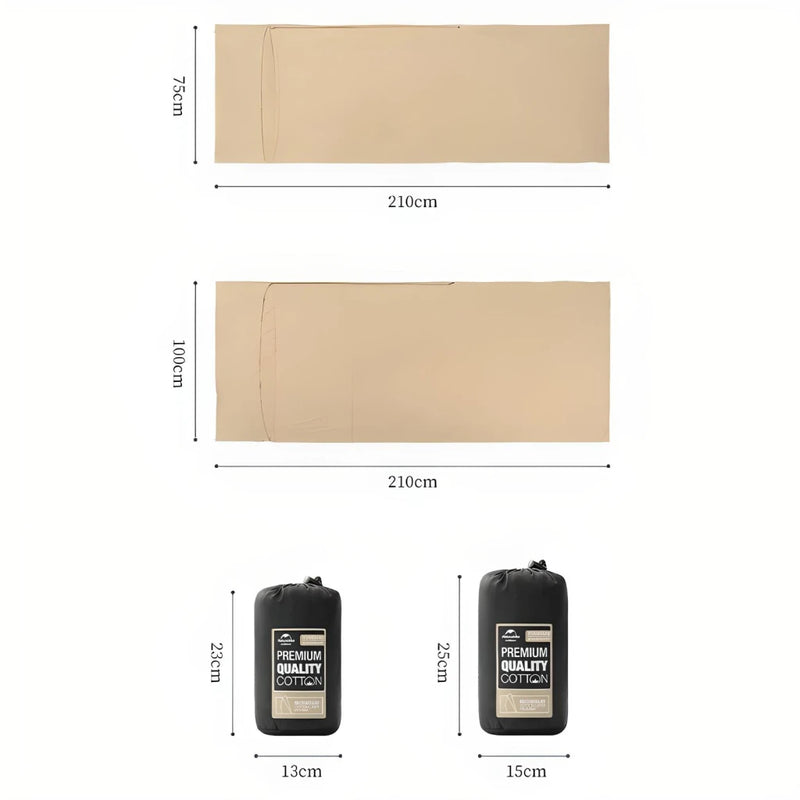 cotton sleeping bag liner, view 10 - MRSLM