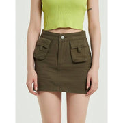 Green denim pencil skirt, view 4 - MRSLM