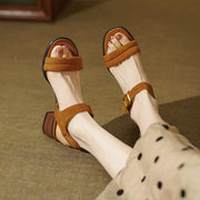 women's square heel summer sandals, view 4 - MRSLM