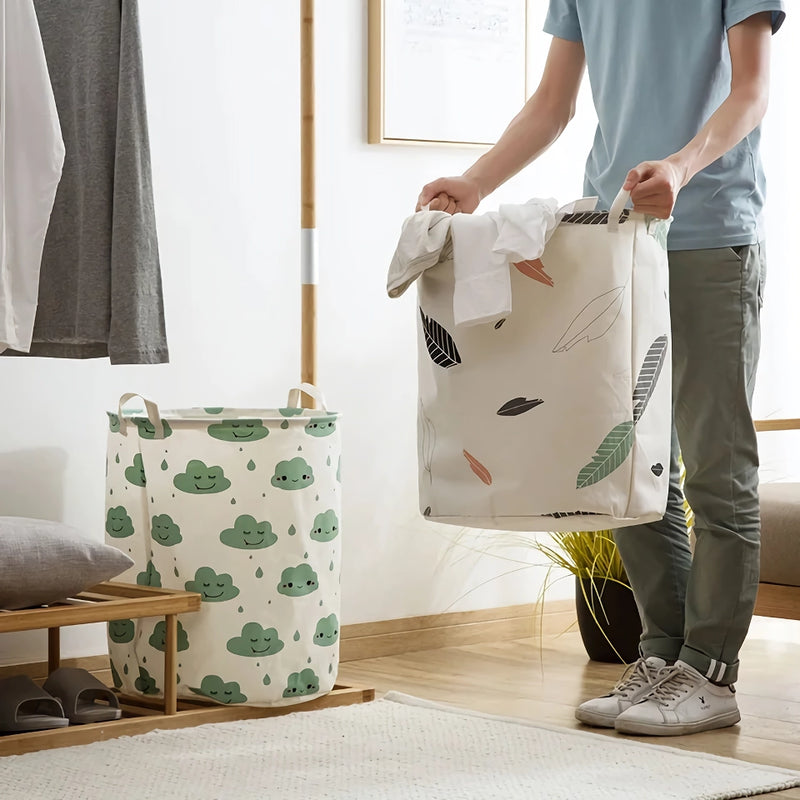 large foldable laundry basket, view 5 - MRSLM