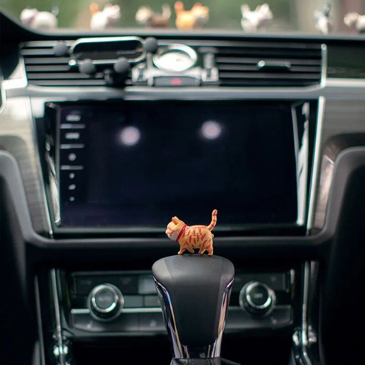 Anime Kitty Car Ornament: Mini Cat Dashboard & Mirror Decor