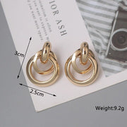 Geometric statement earrings, view 3 - MRSLM