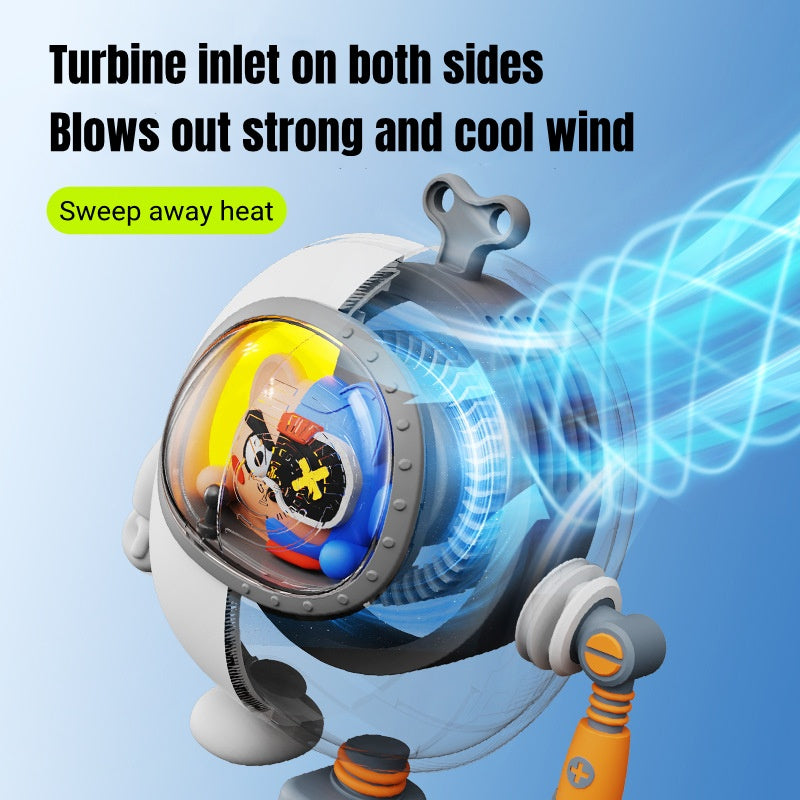 Cooler Mecha-Roboter-Mini-Nackenventilator ohne Rotorblätter