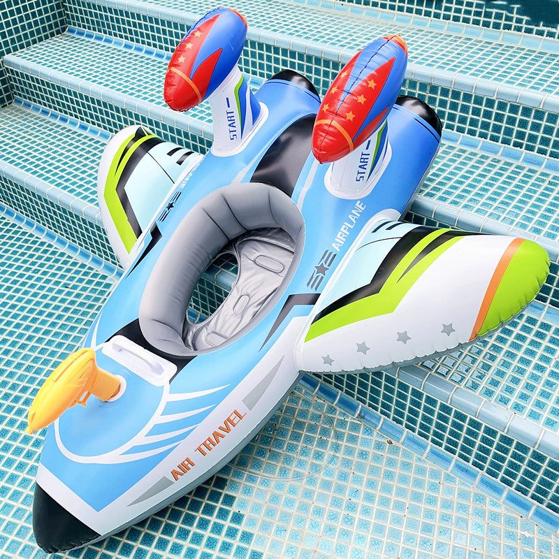 inflatable airplane swim ring with seat, view 6 - MRSLM