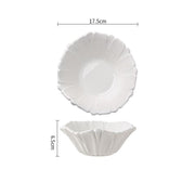 flower shaped ceramic deep bowl, view 3 - MRSLM