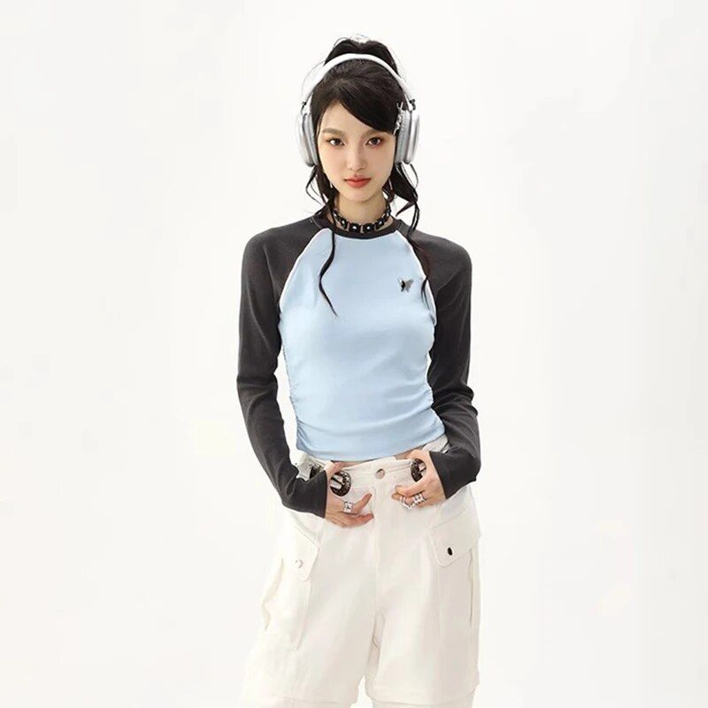 Schickes Retro-Patchwork-T-Shirt