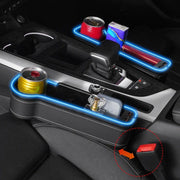 led car seat gap organizer with dual usb, view 12 - MRSLM
