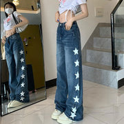 Retro design women's high waist jeans, view 5 - MRSLM