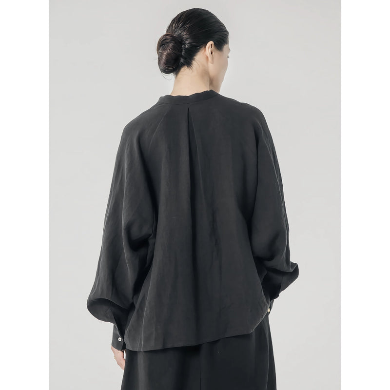 retro linen oversized shirt, view 6 - MRSLM