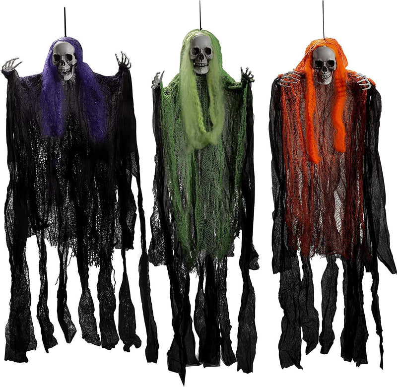 Halloween-Dekoration, dreiteiliges Set zum Aufhängen von Geistern, Partyzubehör