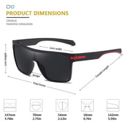 polarized square sunglasses, view 10 - MRSLM