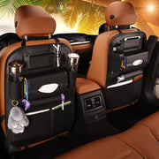 PU leather car back seat organizer, view 5 - MRSLM
