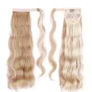 blonde wavy clip-in ponytail extension, view 4 - MRSLM