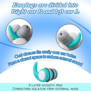 reusable silicone swimming ear plugs, view 5 - MRSLM