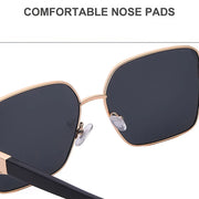 Oversized square sunglasses with chain, view 12 - MRSLM