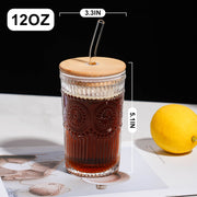 350ml glass cup with wooden lid and straw, view 7 - MRSLM