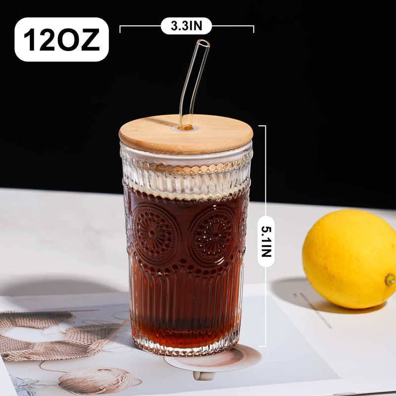 350ml glass cup with wooden lid and straw, view 7 - MRSLM