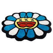 colorful smiling face tufted rug, view 5 - MRSLM