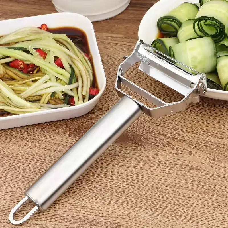 stainless steel double-head vegetable peeler, view 5 - MRSLM