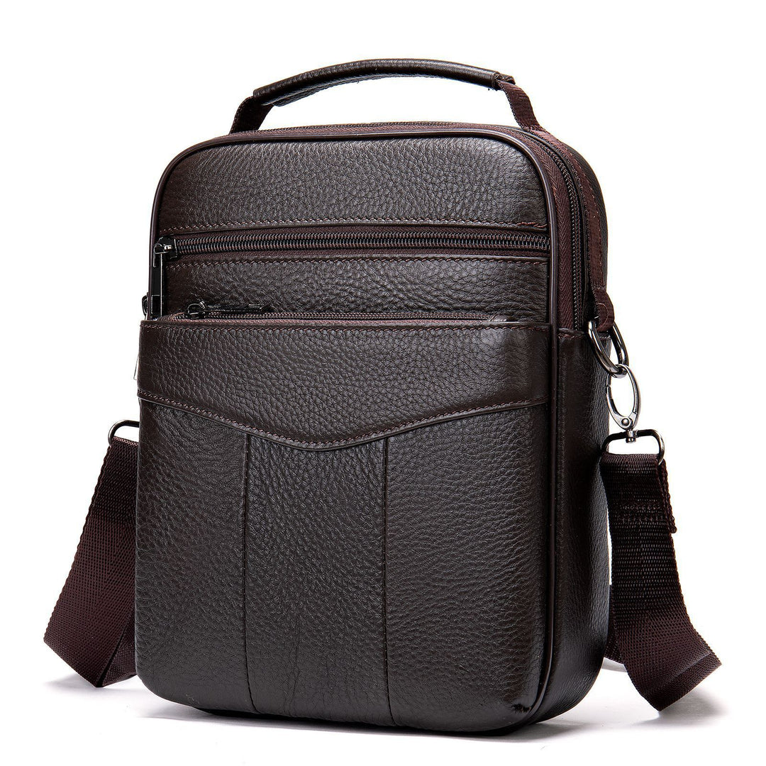 Men's Leather Messenger Bag First Layer Cowhide Casual
