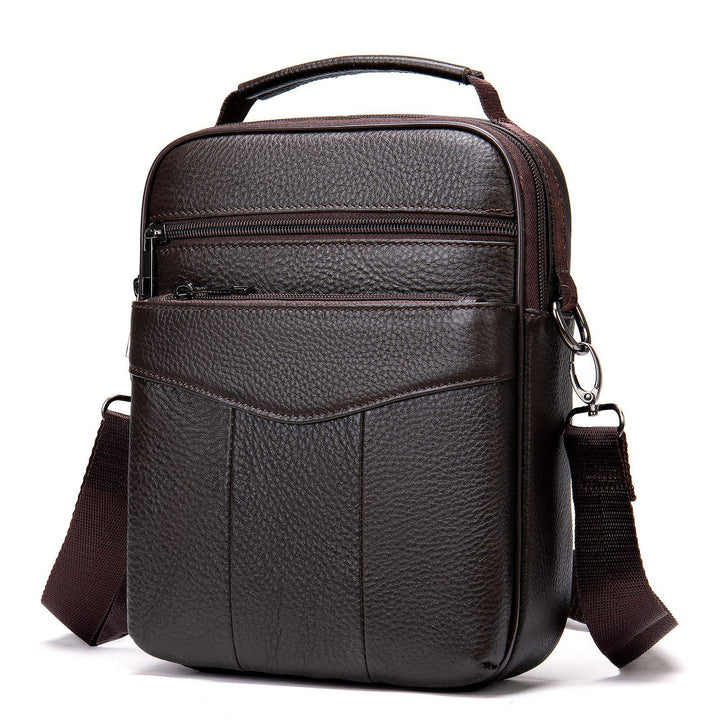 Men's Leather Messenger Bag First Layer Cowhide Casual