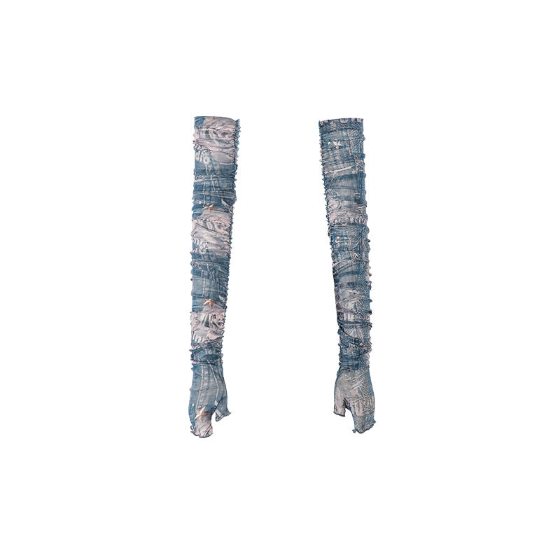 printed mesh pleated sleeves, view 4 - MRSLM
