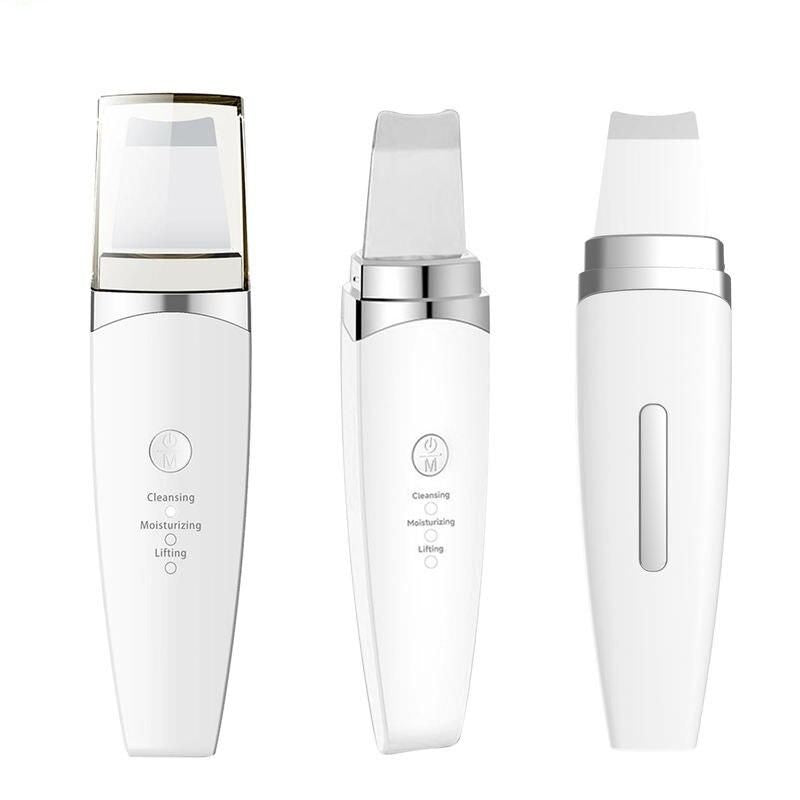 Ultrasonic facial scrubber spatula, view 2 - MRSLM