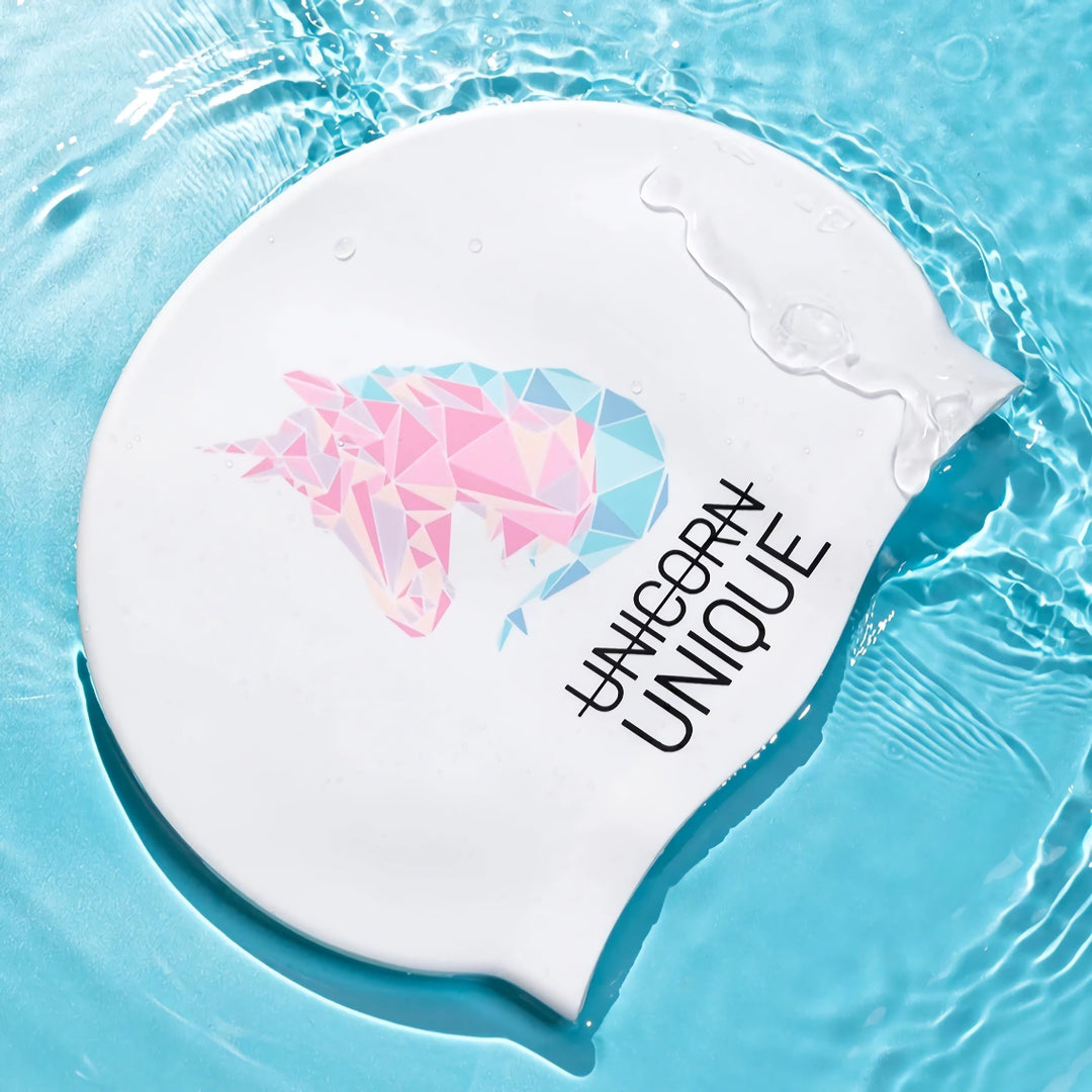 Unisex Silicone Swim Cap with Ear Protection: Colorful and Waterproof