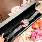 cheetah disc zircon bracelet, view 4 - MRSLM