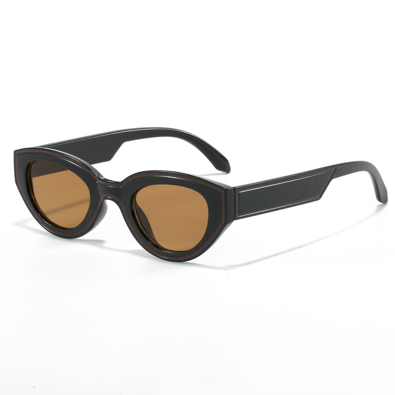 gradient cat eye sunglasses, view 3 - MRSLM