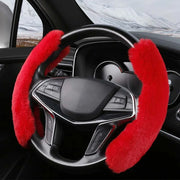 plush steering wheel cover, view 3 - MRSLM