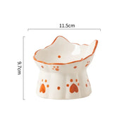 elevated ceramic cat bowls, view 2 - MRSLM