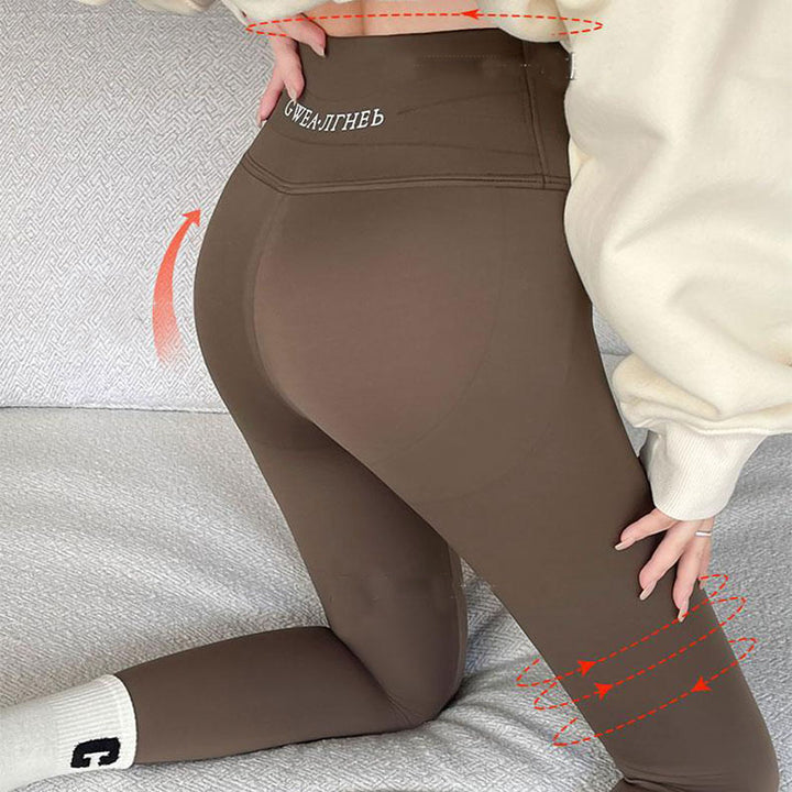 Fleece Thickened Leggings Winter -20 To 5 Shark Pants For Women High Waist Tight Skinny Tummy Control Buttocks Slimming Yoga Pants