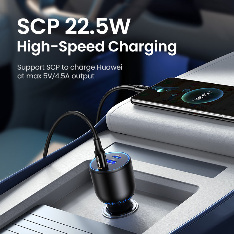 130-W-USB-C-Autoladegerät für schnelles und effizientes Laden