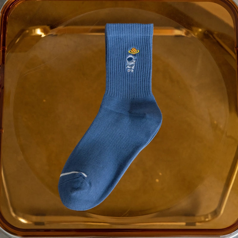 Embroidered astronaut space socks, view 5 - MRSLM