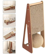 sisal ball cat scratching post, view 3 - MRSLM