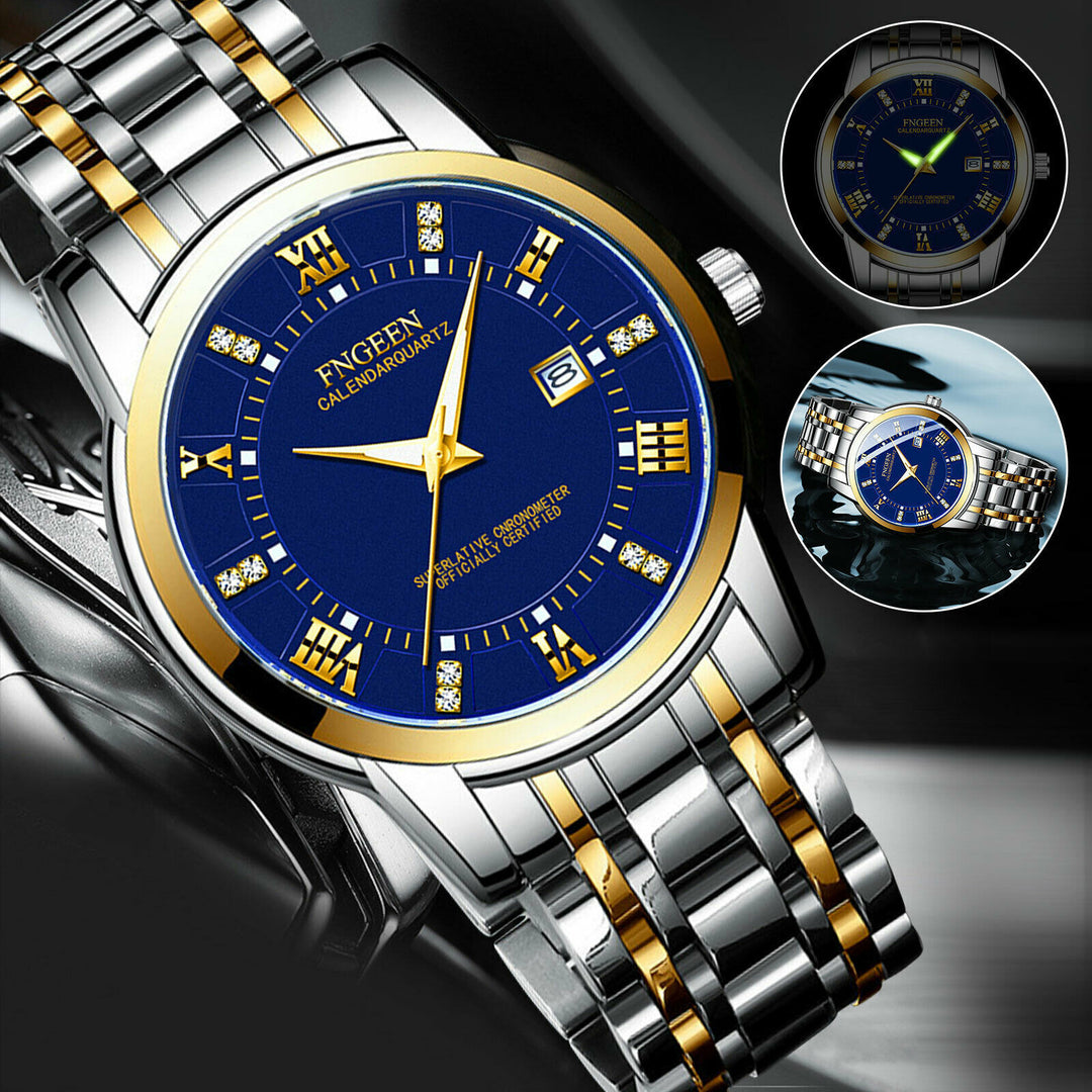 Stainless Steel Watch For MEN Quartz Luminous Classic Watches For Father Elderly