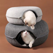 plush cat and dog bed house, view 9 - MRSLM
