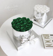 Mirror round flower pot preserved flowers, view 9 - MRSLM